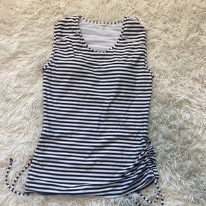 Modest Swim Top Size Medium Modli Calypsa Navy Stripe Mint Condition